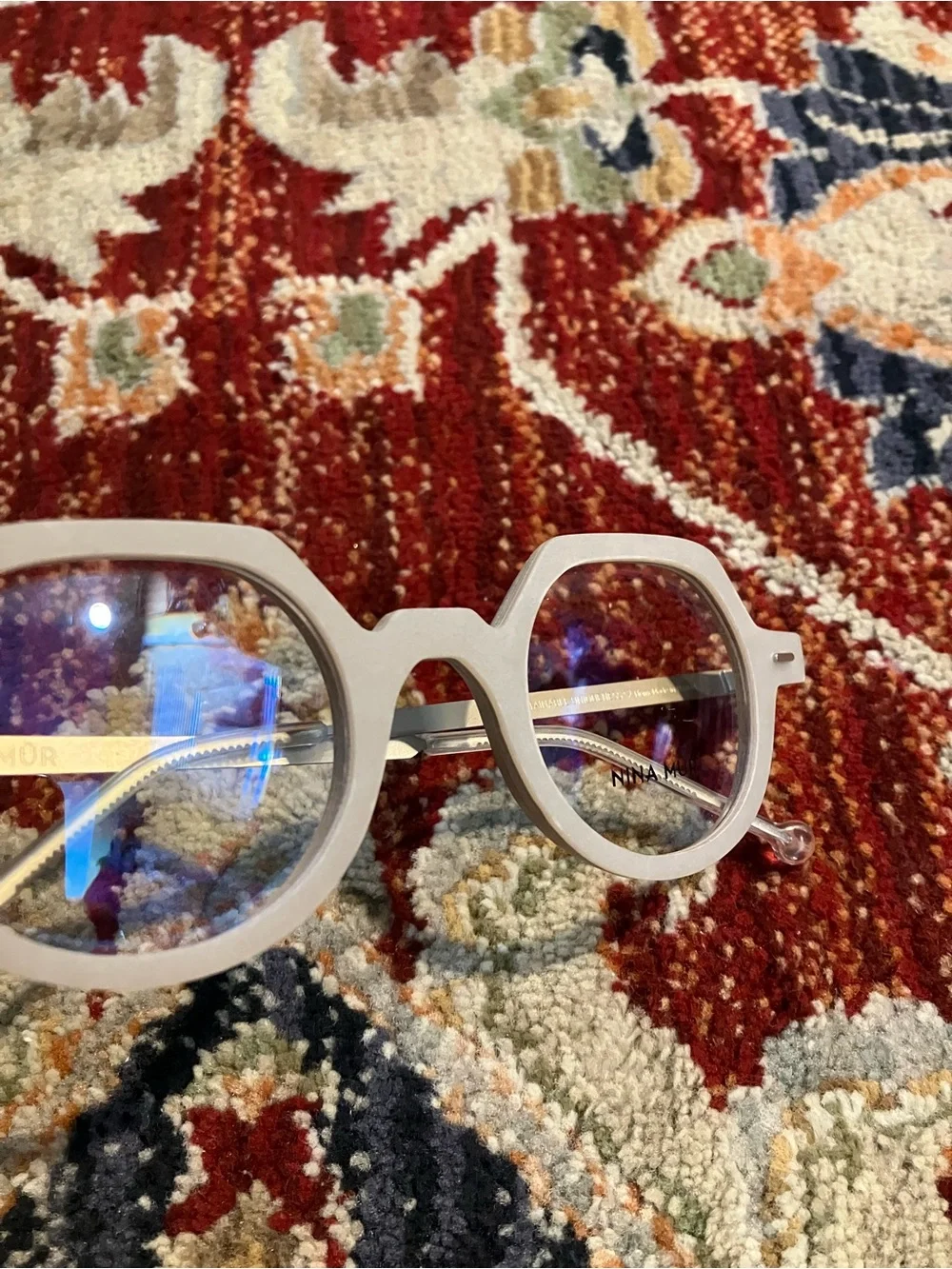 Women's Round Cream Frame Glasses